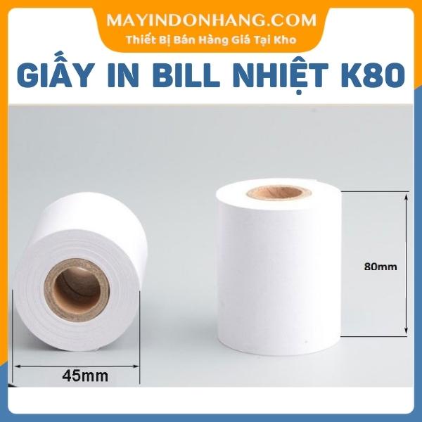 10 Cuộn giấy in bill nhiệt K80