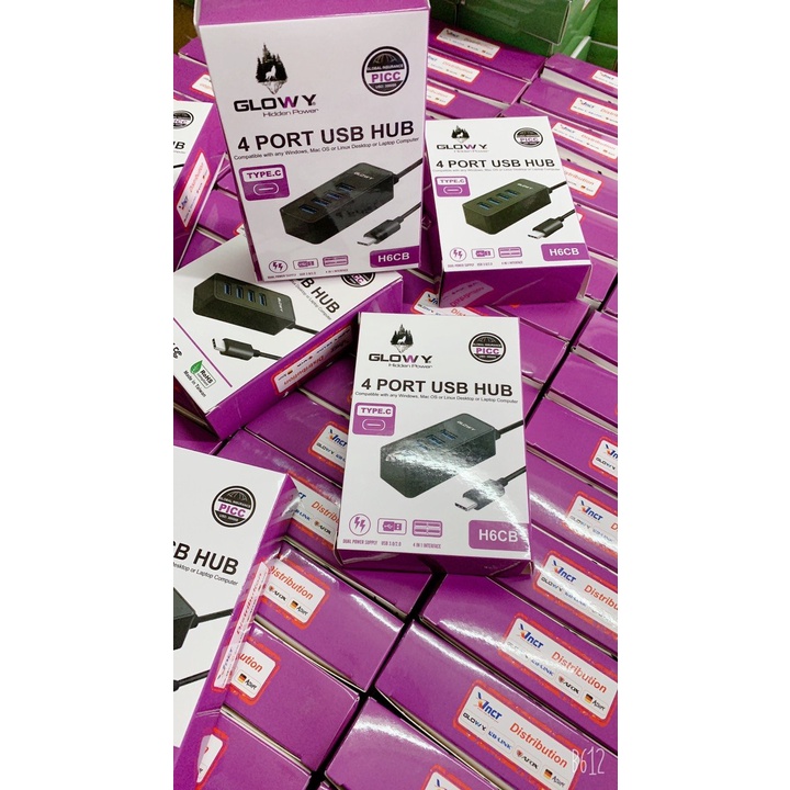 HUB H6CB - TypeC chia cổng USB - Sản phấm chính hãng Gloway - Bảo hành 2 năm !!!