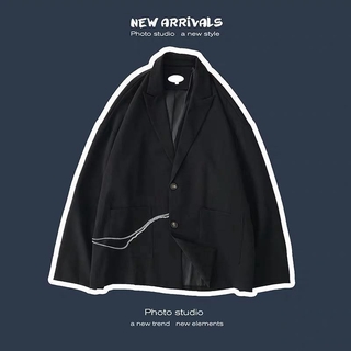 Áo Blazer trơn dài tay Chain, JACKLANE , Áo dài tay Unisex Jack Lane vải dạ 2 lớp