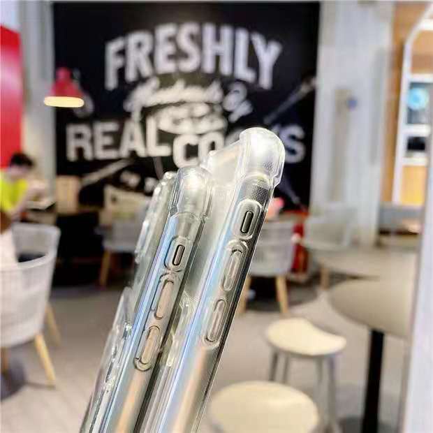 Ốp điện thoại mềm trong suốt chống sốc gắn ngăn đựng thẻ cho iphone 7 8 7P 8Plus 11 12pro 12 11pro max X XS max