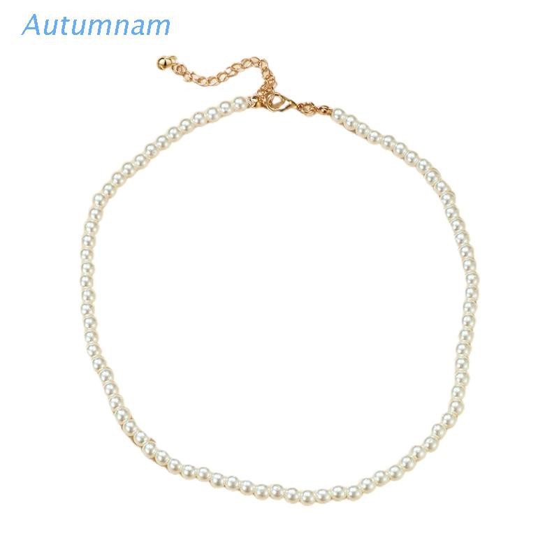 Dây chuyền choker đính ngọc trai giả sang trọng thời trang dành cho nữ