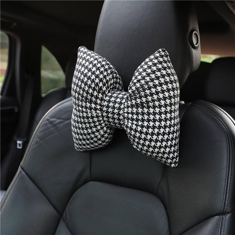 Gối Tựa Đầu Hoạ Tiết Kẻ Sọc Thời Trang Dùng Trên Xe Hơi