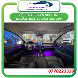 Bộ đèn LED viền nội thất 64 Màu, Tùy ý quản lý Màu QUA ỨNG DỤNG TRÊN ĐIỆN THOẠI. HÀNG CAO CẤP