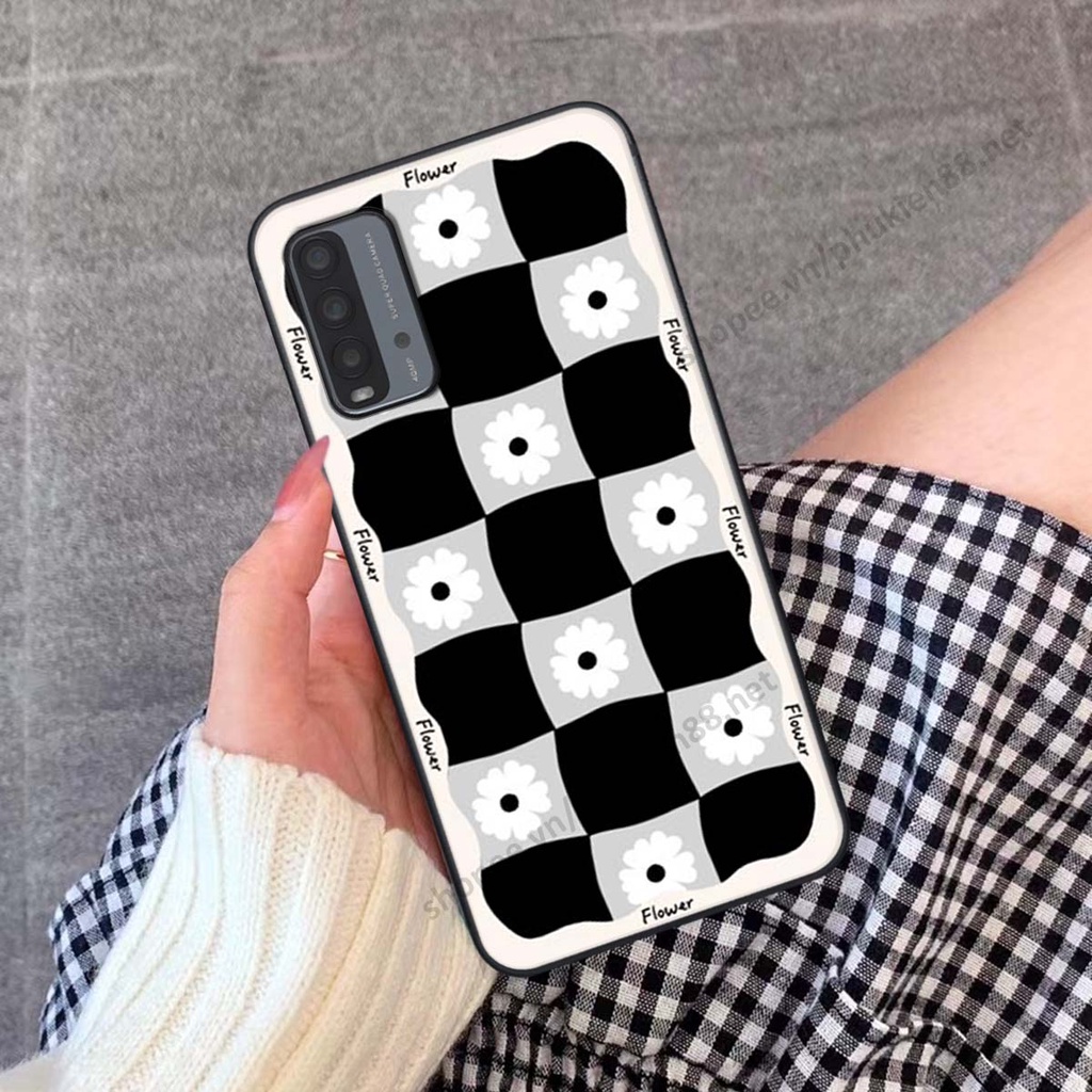 Ốp lưng Xiaomi Redmi 9T ốp điện thoại LineBear, bé tóc xù, hoa siêu đẹp