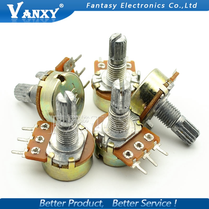 Bộ 5 Chiết Áp Wh148 B1K B2K B5K B10K B20K B50K B100K B250K B500K B1M 3pin 15mm 1k 2k 5k 10k 20k 50k 100k 250k 500k 1m