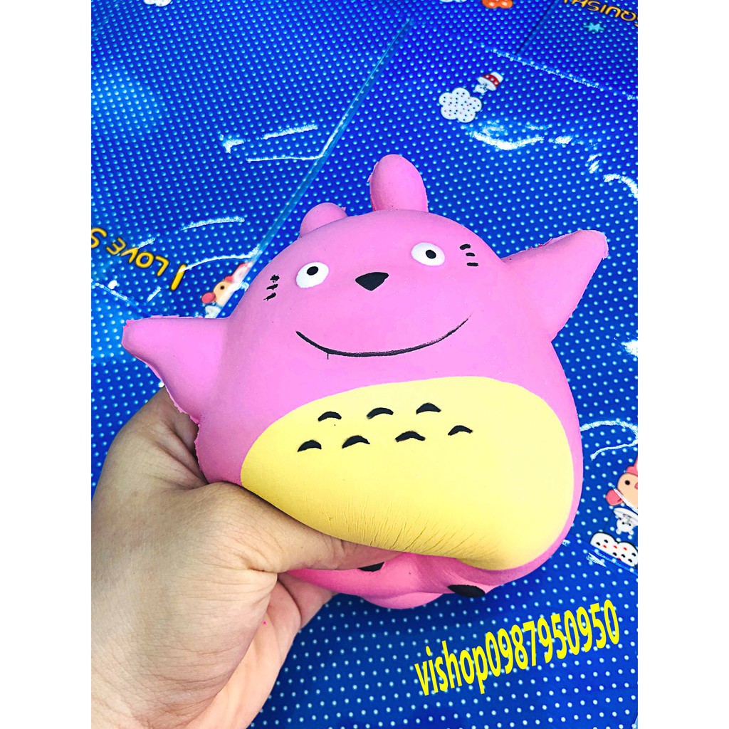 ĐỒ CHƠI SQUISHY TOTORO XÁM - HỒNG