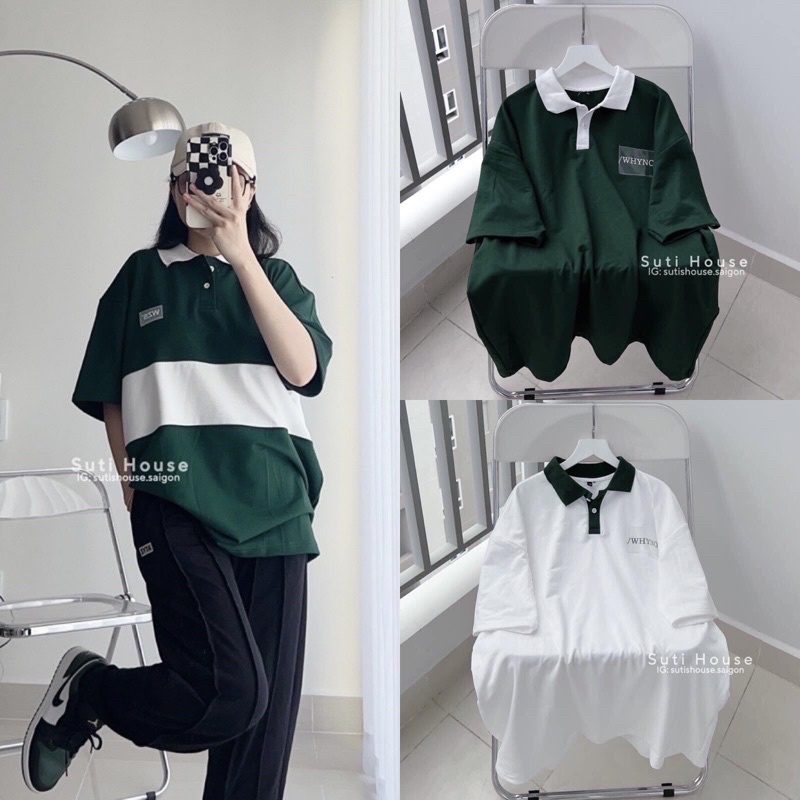 Áo Polo Form Rộng WONDO Nam Nữ Ulzzang Hàn Quốc(Ảnh Thật/Có Sẵn) hi