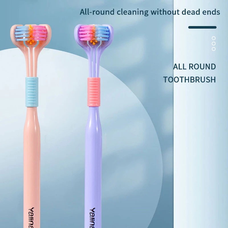 Ultra Bàn Chải Đánh Răng Ba Mặt Siêu Mịn Cho Người Lớn / Bàn Chải Đánh Răng Ba Chiều / Dụng Cụ Chăm Sóc Cá Nhân