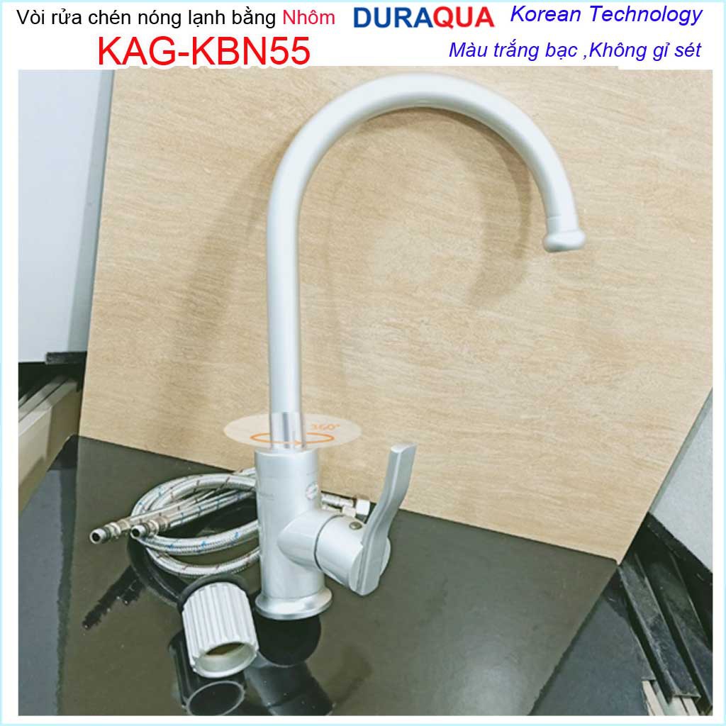 Sales 50% Vòi nhôm Duraqua Korea KAG-KBN55A , Vòi nóng lạnh nhôm cao cấp vĩnh viễn không han gỉ KAG-KBN55