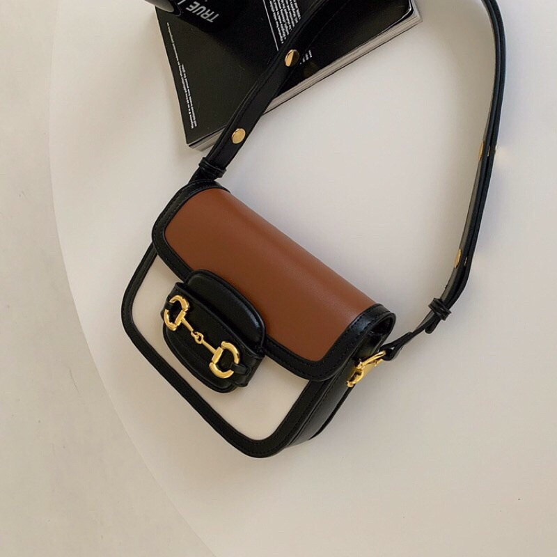 Túi Xách Nữ Đeo Vai Đeo Chéo Phối Màu Túi Nhỏ Gọn Thời Trang