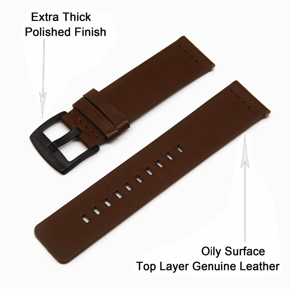 Leather Watchband 18mm 20mm 22mm 24mm Quick Release Watch Band Universal Wrist