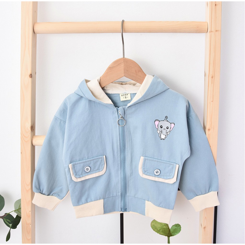 Áo khoác bé trai in hình hoạ  tiết cute, chất liệu cotton thoáng mát cho da bé