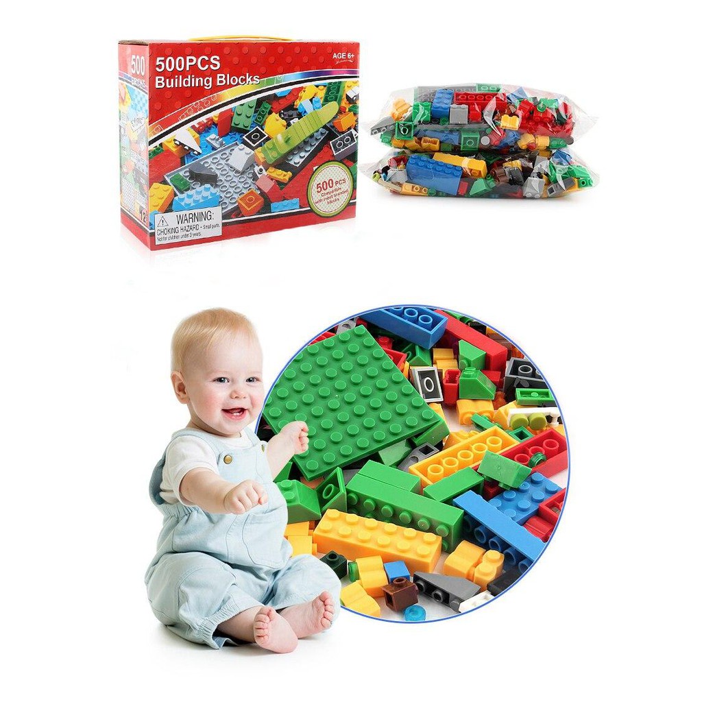 Set 500 khối đồ chơi ráp hình nhiều màu sắc