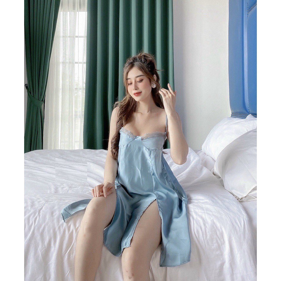 Đầm ngủ nữ ren sexy hở lưng quyến rũ gợi cảm satin cao cấp mềm mịn thoáng mát AN17 - D'Lavia | BigBuy360 - bigbuy360.vn