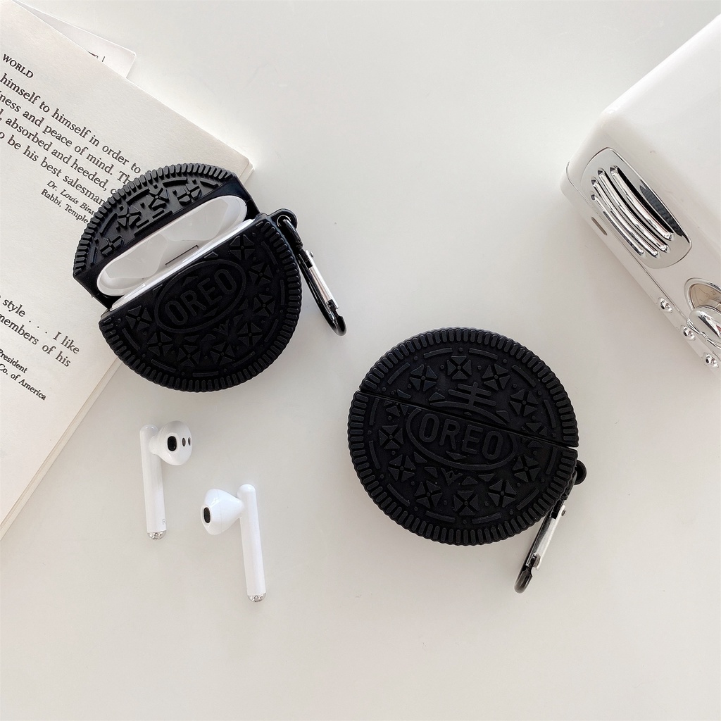 Vỏ Bảo Vệ Hộp Sạc Tai nghe không dây HUAWEI freebuds 3 4 4i pro Bằng Silicon Hình Bánh Quy 3D Dễ Thương