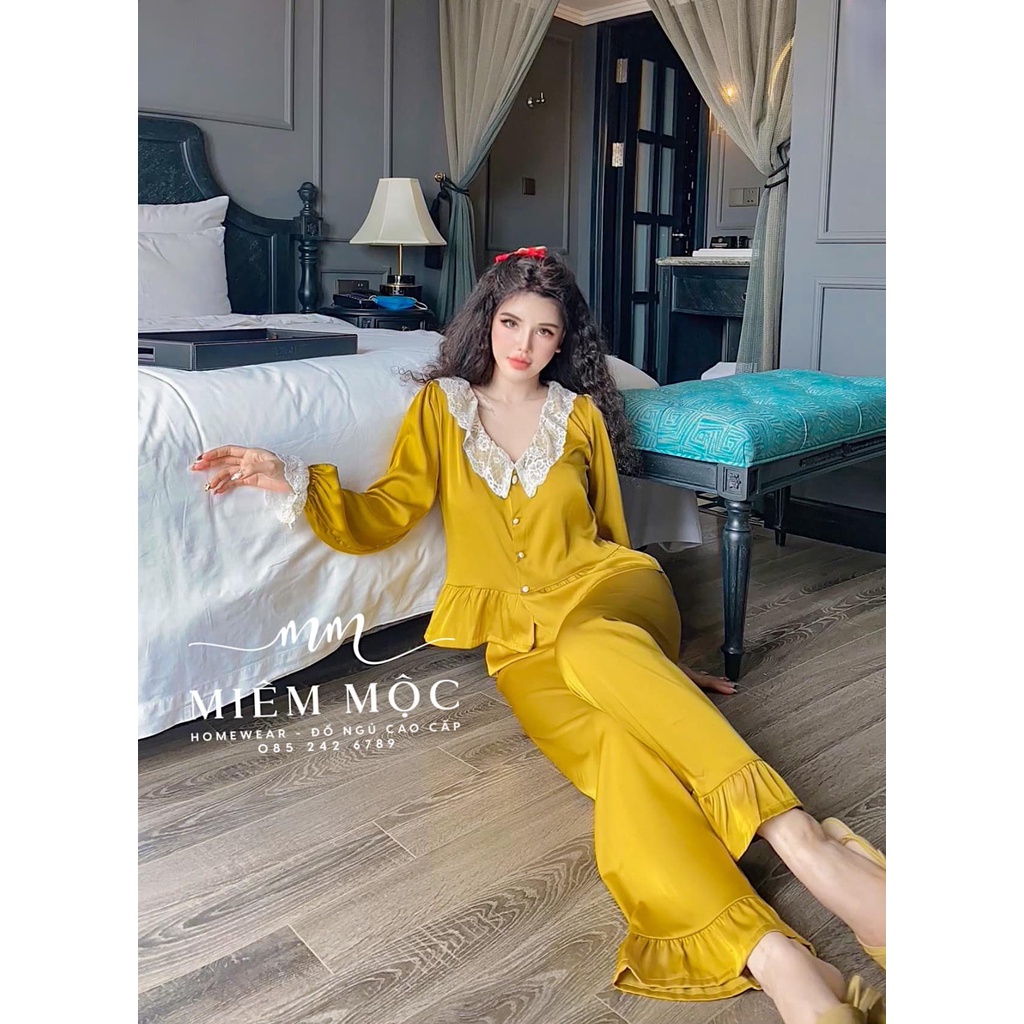 (Nhiều mẫu) Set pijama lụa cao cấp Bộ mặc nhà sang chảnh thanh lịch