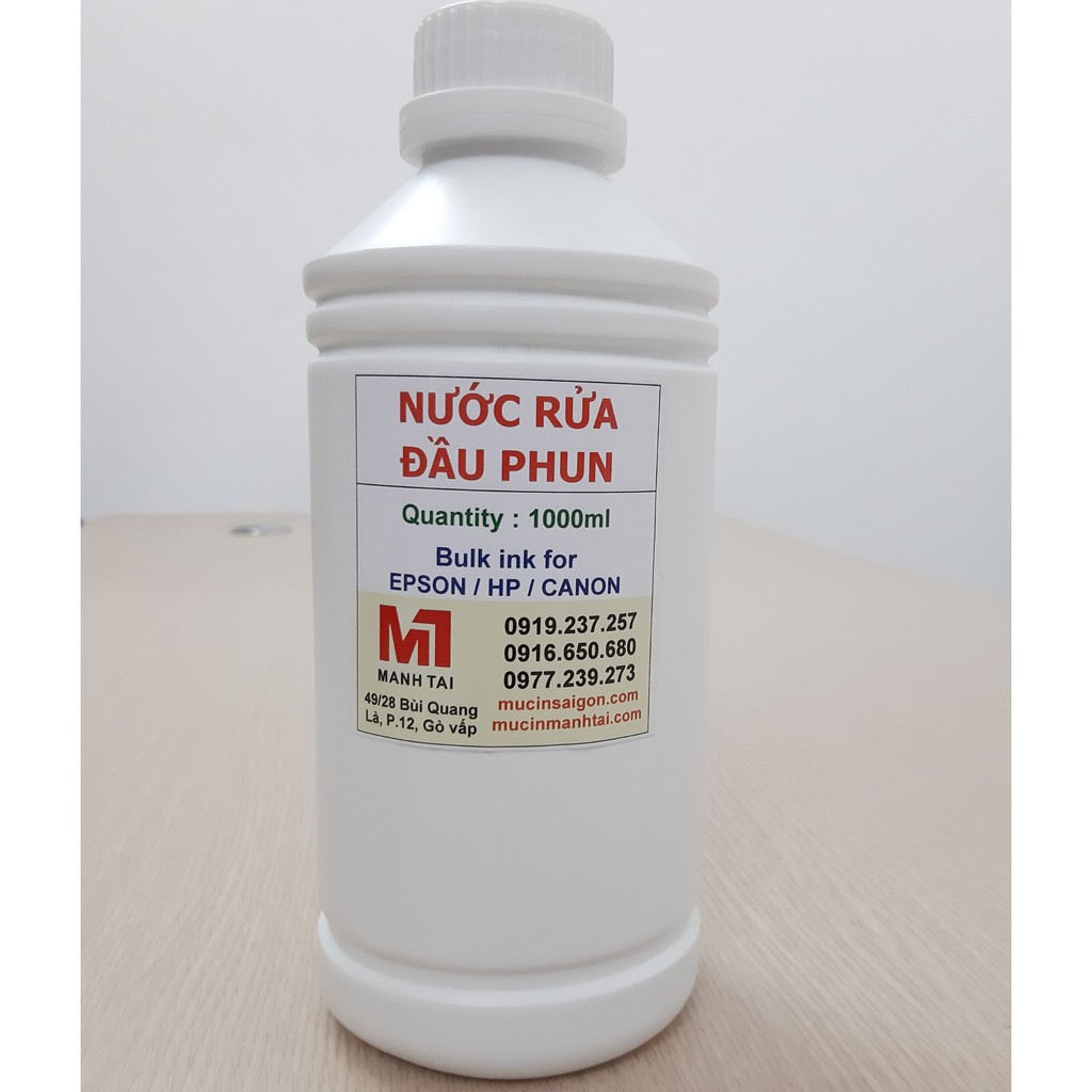 Nước rửa đầu phun 500ml chuyên dùng cho máy in Epson / Hp / Canon