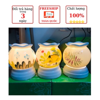Đèn xông tinh dầu gốm bát tràng cắm điện cỡ lớn