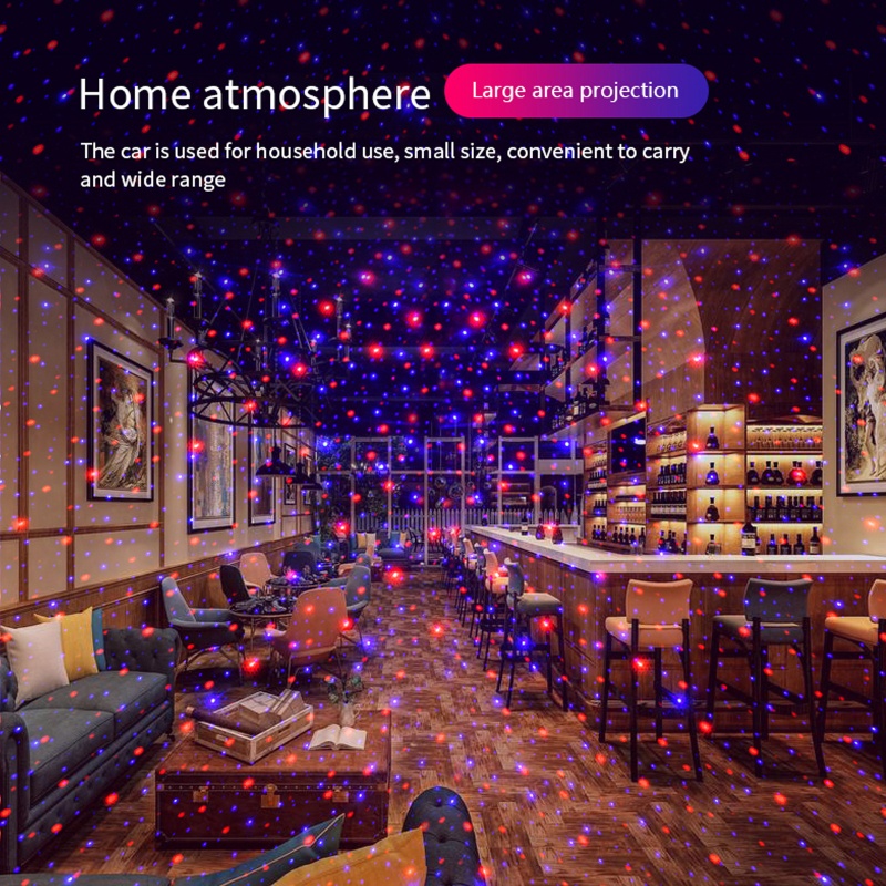 Đèn chiếu trần xe hơi hình bầu trời sao đêm USB có thể điều chỉnh trang trí nội thất xe