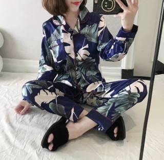 Set pizama lụa cao cấp