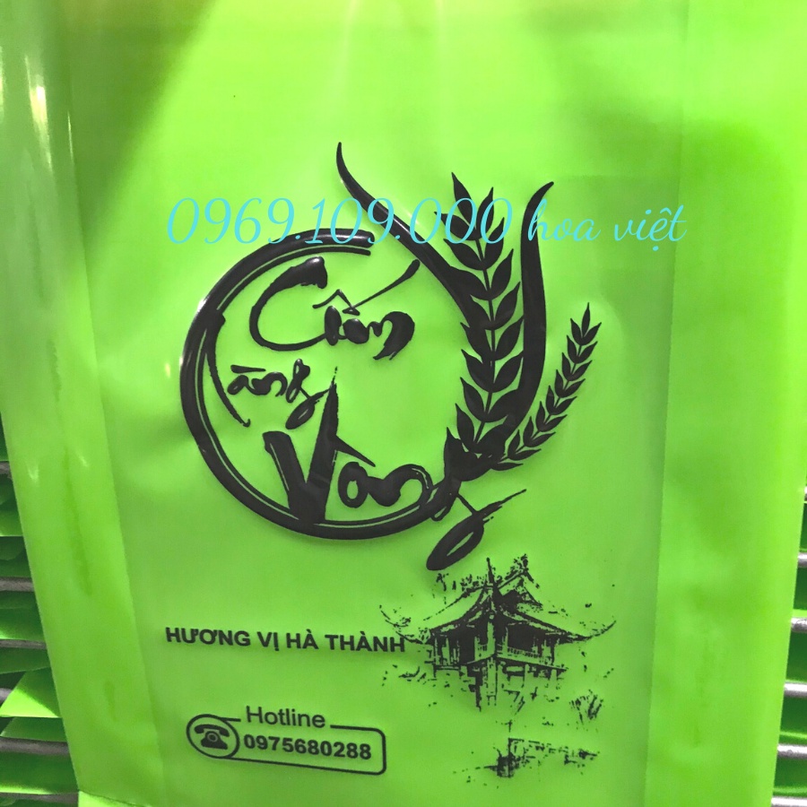 Túi nilon hột xoài PE màu xanh lá hàng loại 1 bóng dẻo 1kg( nhận in ấn thiết kế theo yêu cầu-free thiết kế)