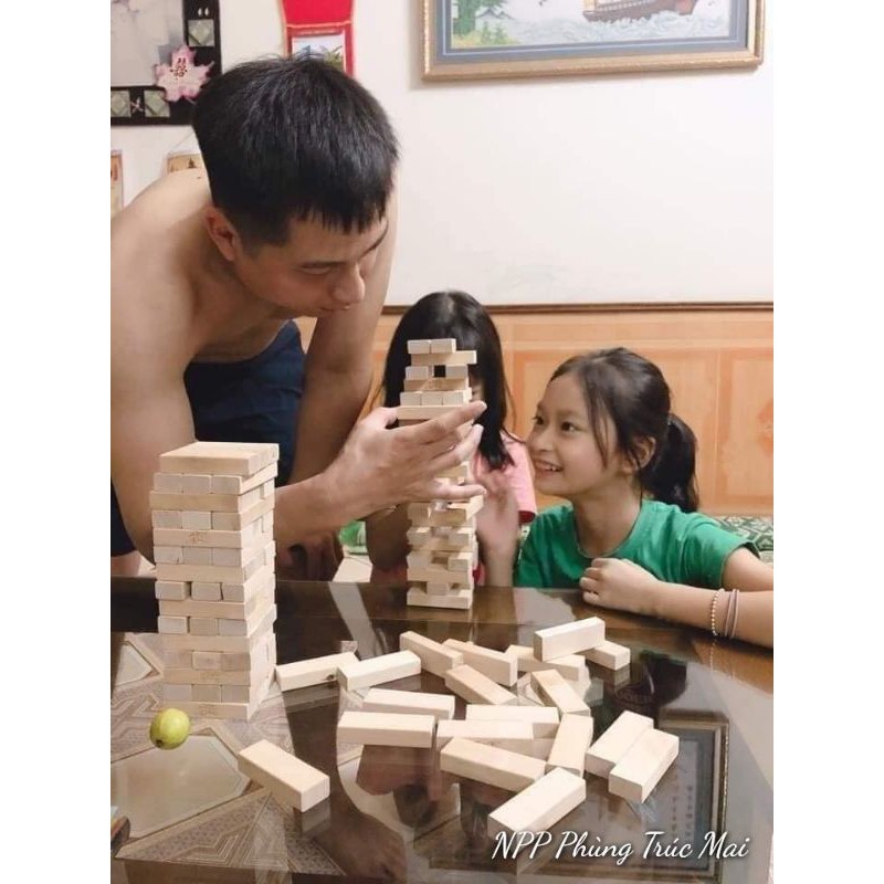 Đồ chơi xếp hình gỗ lắp ráp mô hình rút gỗ đồ chơi trí tuệ cho trẻ