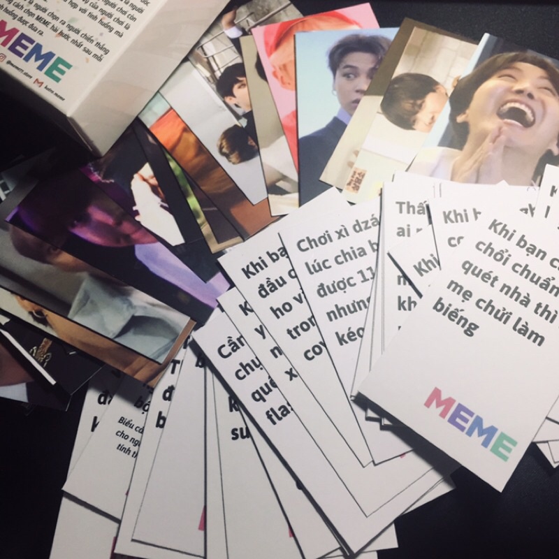 Bộ bài MEME phiên bản BTS | Bộ bài MEME 70 lá | Board game vui nhộn dành cho gia đình, bạn bè, tập thể,...
