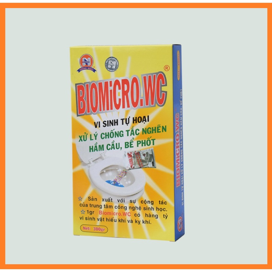 Vi sinh tự hoại BIOMiCRO.WC 300gr Chống tắc nghẽn bồn cầu