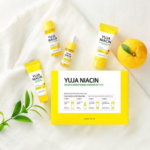 Bộ Kit 4 Sản Phẩm Dưỡng Trắng, Mờ Thâm Some By Mi Yuja Niacin Minisize