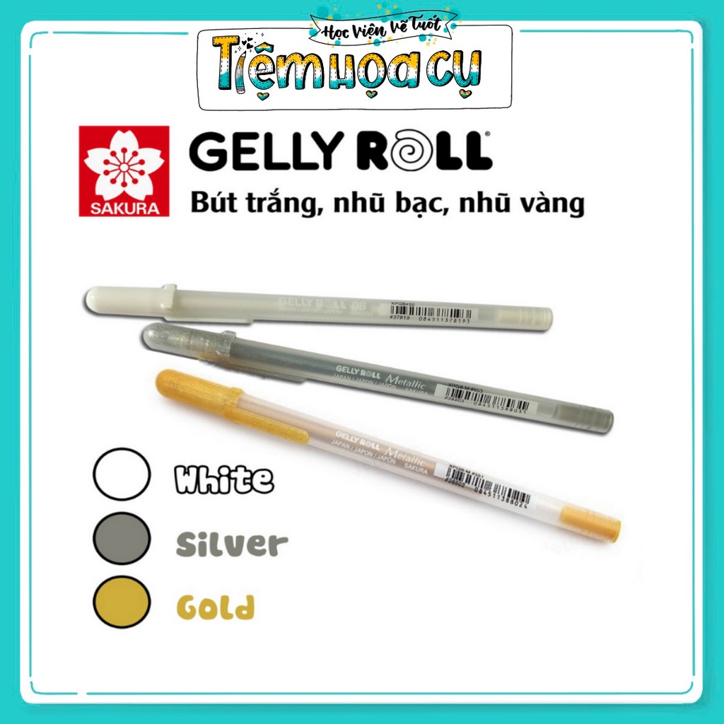 Bút Gel Trắng Sakura Gelly Roll HVVT]