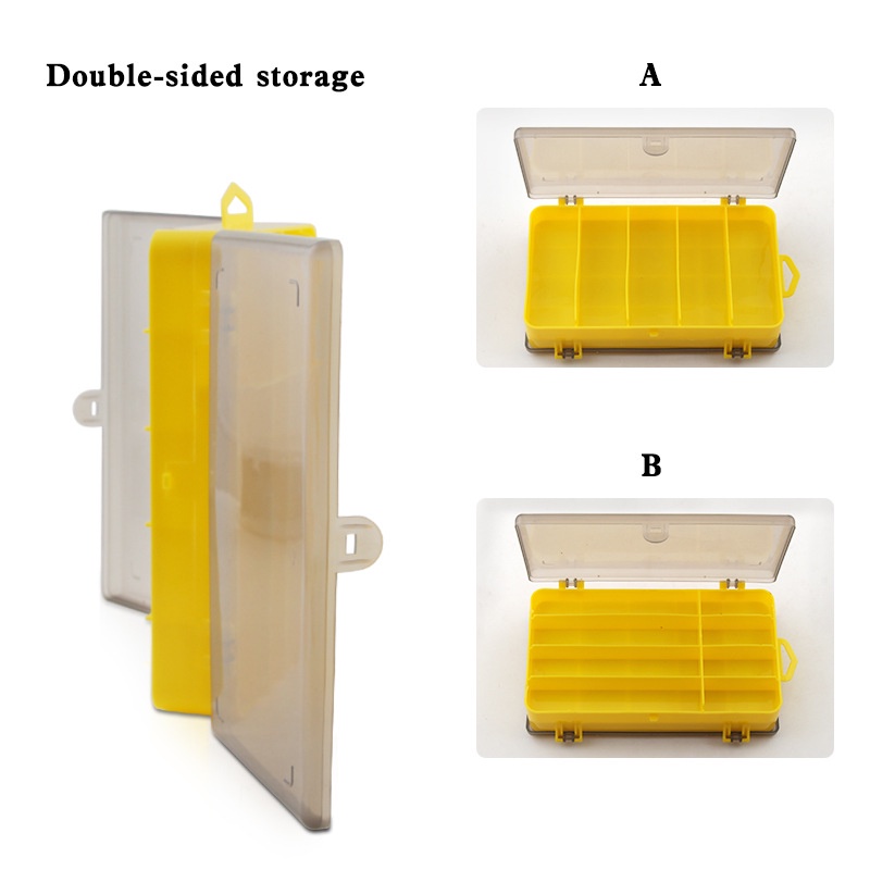 Hộp Đựng Móc Câu Cá Hai Mặt 17.8cm Bằng PVC Mới