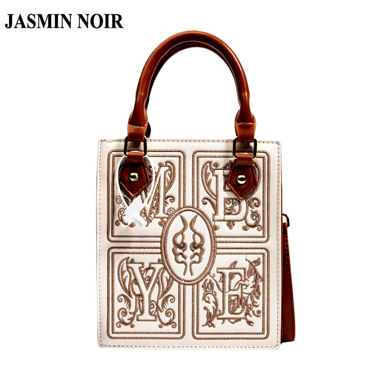 Túi Xách JASMIN NOIR da PU thêu họa tiết dễ thương cho nữ
