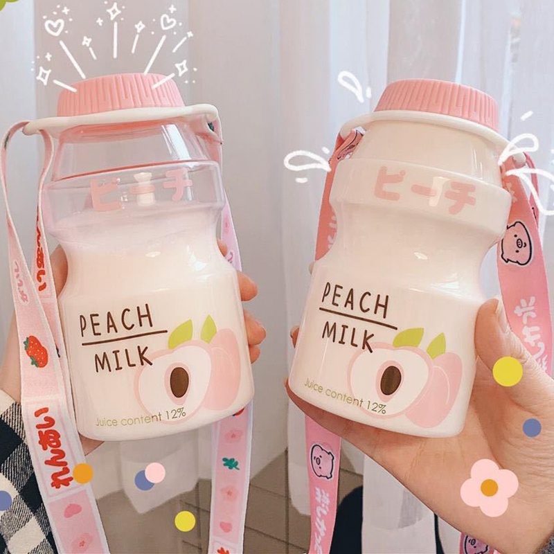 Bình nước nhựa 480ml chống rơi phong cách Hàn Quốc dành cho bé