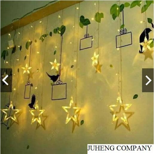 Đèn nháy Led Mành Sao, Đèn trang trí 12 ngôi sao siêu bền có đầu nối