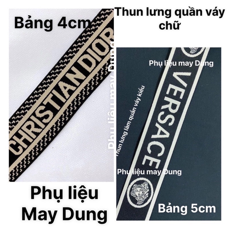 thun lưng chữ đen be bảng 4cm/5cm