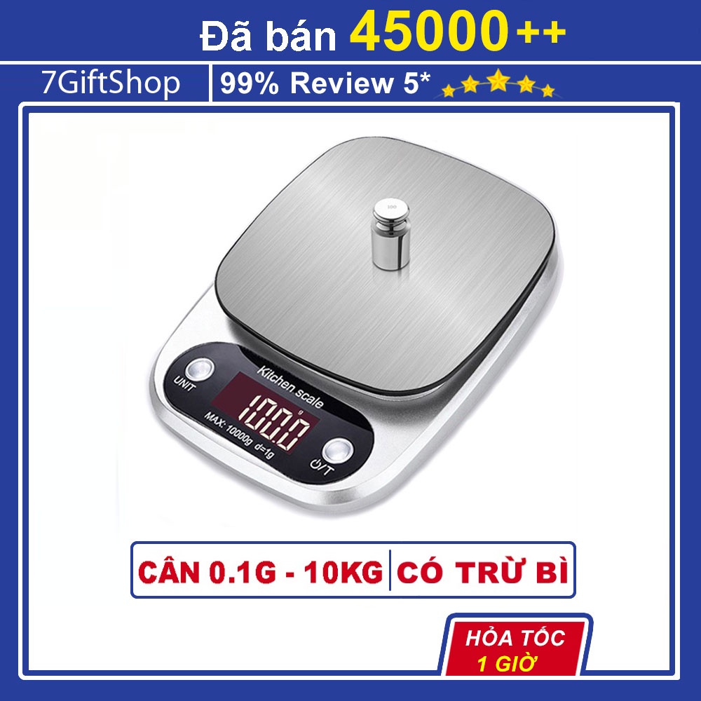 Cân Điện Tử Mini Cân Tiểu Ly Để Bàn 1KG 5KG 7KG 10KG, Cân Điện Tử Thực Phẩm Nhà Bếp Electronic Kitchen Scale