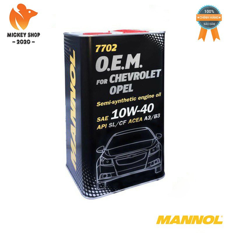 [Pro] Nhớt MANNOL 10W-40 SL/CF O.E.M Cho Xe Chevrolet, Opel 7702 – 4L Hàng Đức Cao Cấp Chính Hãng – Mickey2020shop