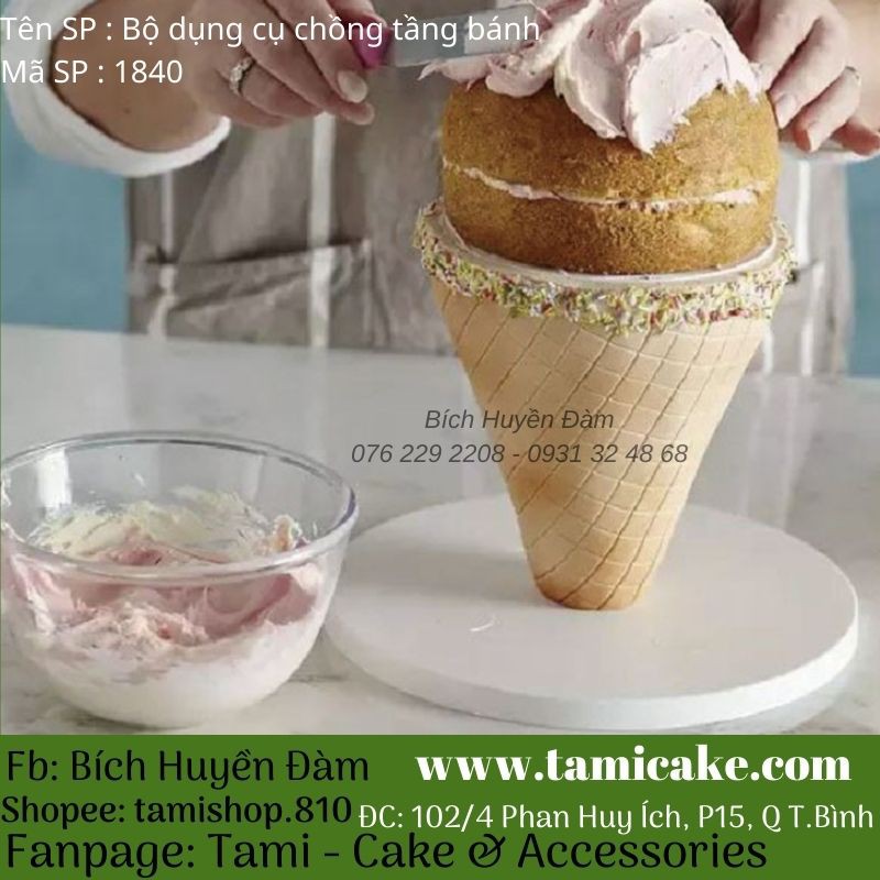 Bộ dụng cụ chồng tầng bánh kem