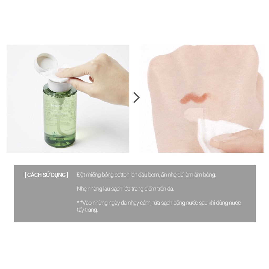 Nước tẩy trang dưỡng ẩm Innisfree Green Tea Amino Cleansing Water 320ml | BigBuy360 - bigbuy360.vn