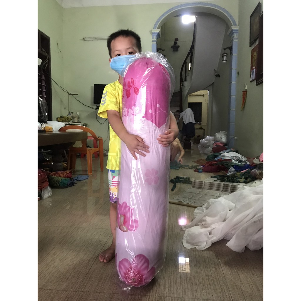 Gối ôm kèm vỏ trơn cotton cao cấp, dài đẹp nhiều màu cho người lớn và trẻ em