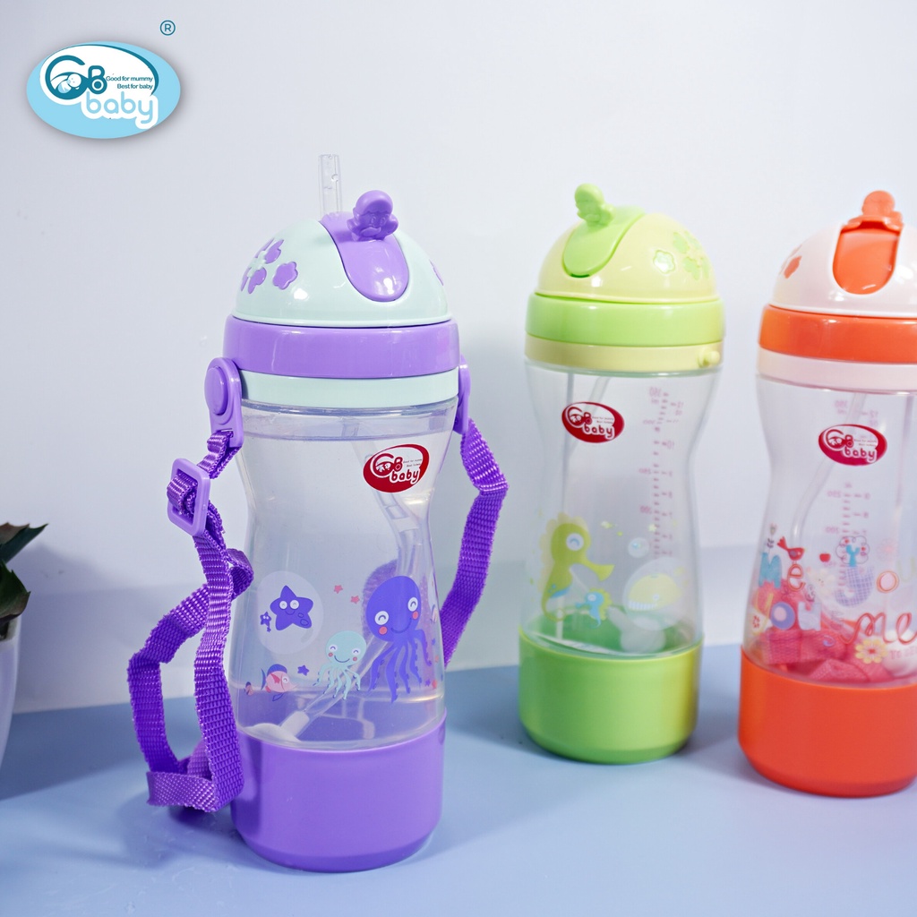 Bình uống nước cho bé đi học phù hợp với cả học sinh GB Baby 350ml Chính hãng