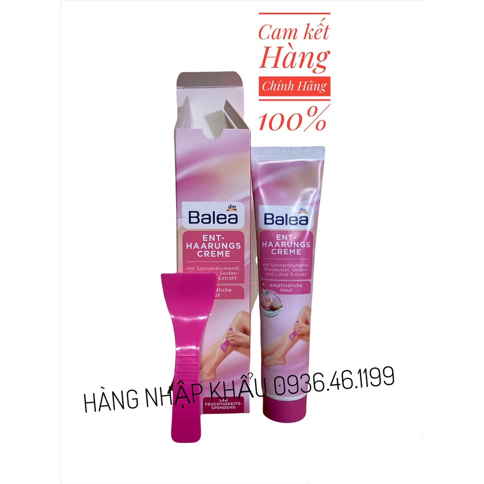 Kem tẩy wax lông chân tay nách bikini BALEA tuýp 125ml dành cho da nhạy cảm - hàng nhập khẩu Đức