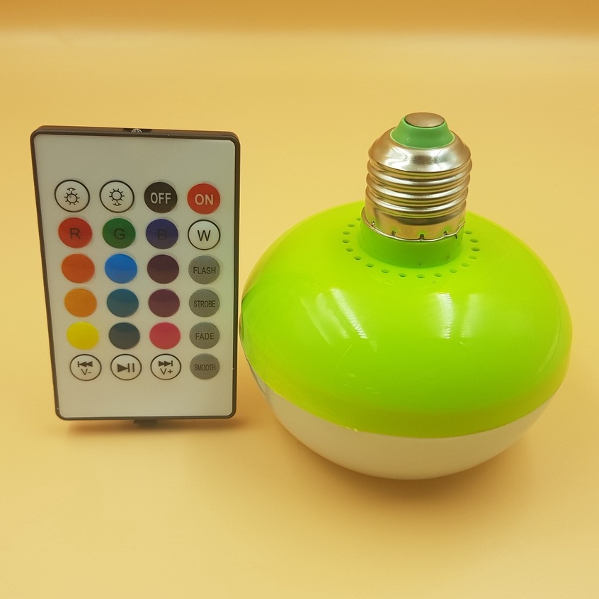 Đèn Ngủ RGB E27 Có Tích Hợp Loa Bluetooth Không Dây