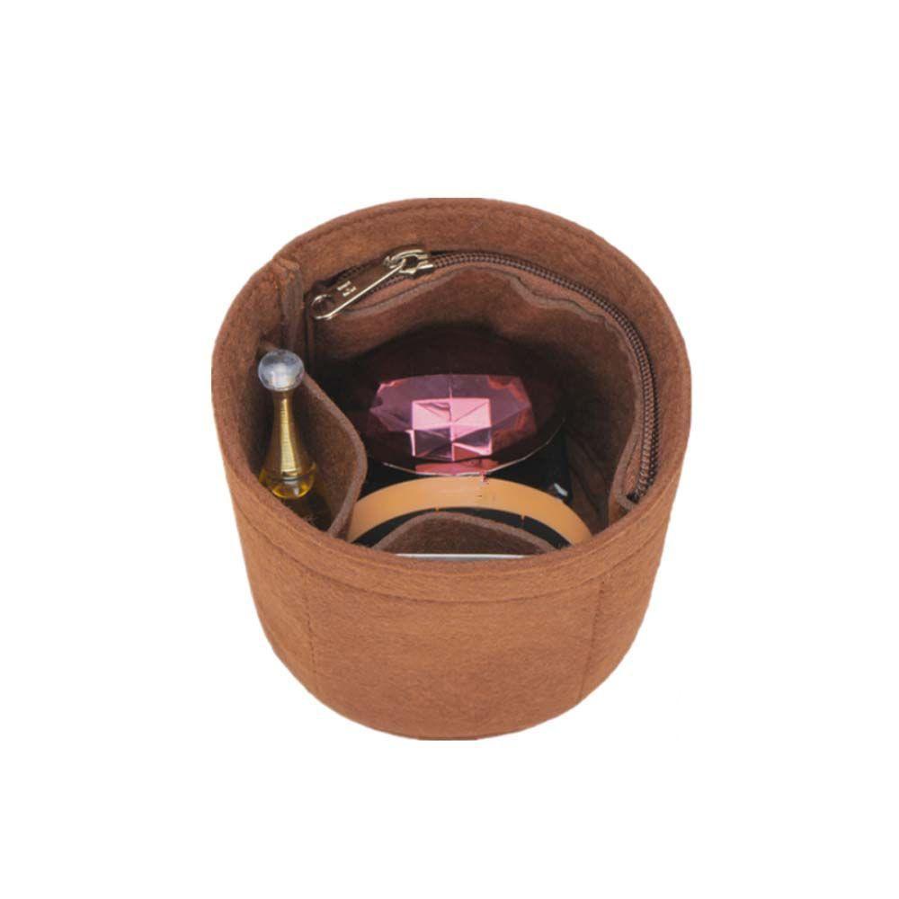 QQMALL Túi Đựng Mỹ Phẩm Lót Nỉ Bên Trong Tiện Dụng