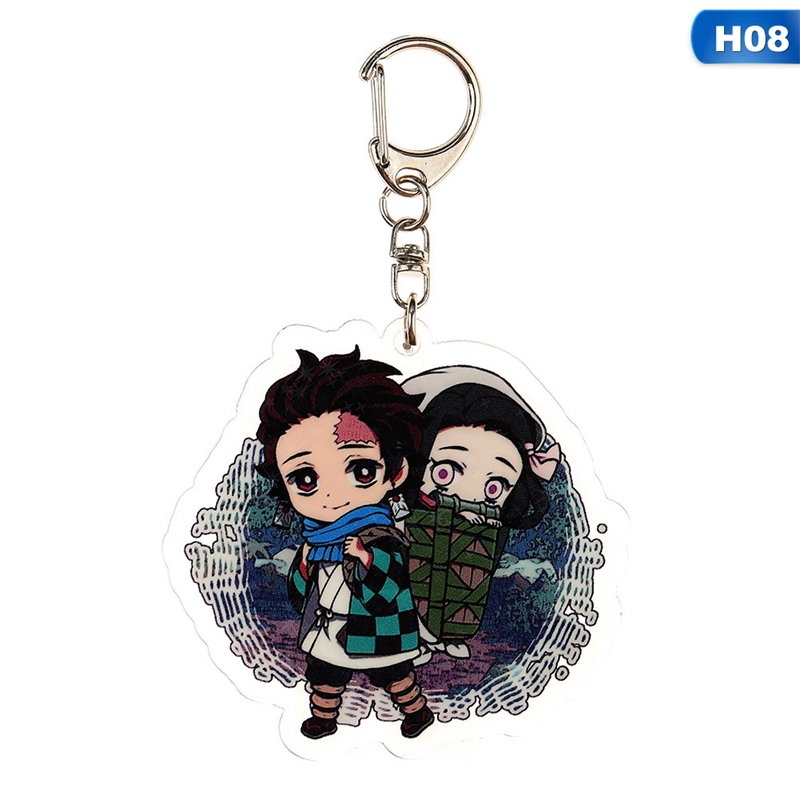 Tmdbyx Móc chìa khóa họa tiết hoạt hình Kimetsu no Yaiba xinh xắn bằng nhựa