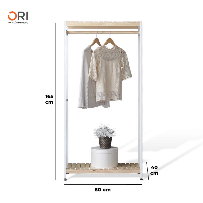 TỦ TREO QUẦN ÁO KHUNG SẮT TĨNH ĐIỆN CAO CẤP SIZE 80 CM - IRON SHELF HANGER