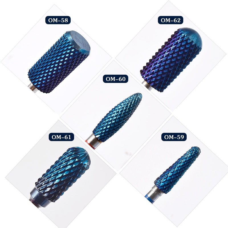 Đầu mài móng tay MISSCHEERING 5 loại bằng thép vonfram thiết kế có nắp tiện dụng