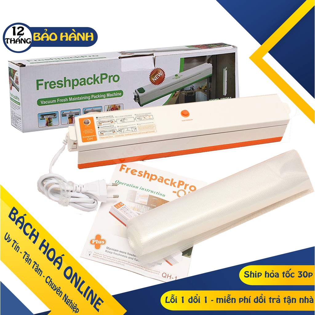 Máy hút chân không Fresh Pack Pro, máy hút chân không kiêm hàn miệng túi thực phẩm cao cấp