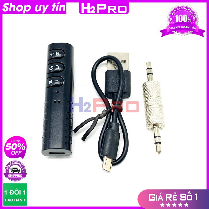 Thiết bị bluetooth cho xe hơi BT801 H2Pro cao cấp cắm jack AUX, thiết bị kết nối bluetooth cho amply-loa-tai nghe-TV