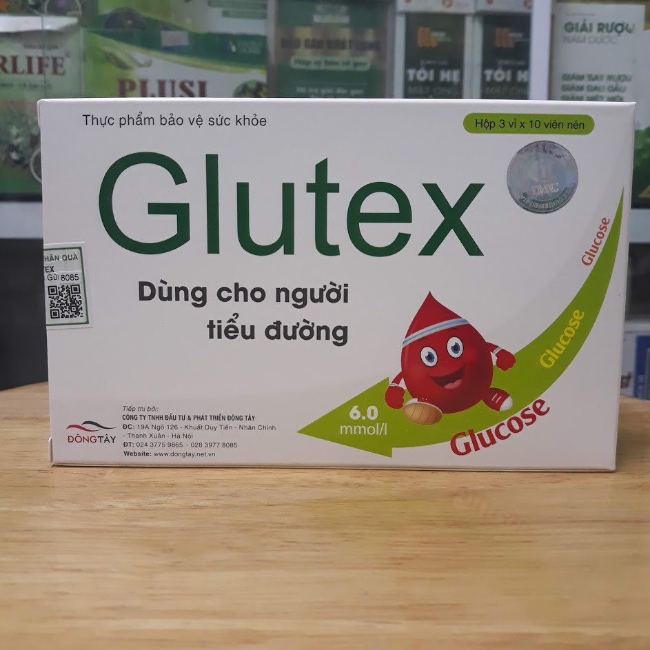 GLUTEX - Hỗ trợ hạ đường huyết, điều trị và ngăn ngừa biến chứng tiểu đường, đái tháo đường, mỡ máu cao
